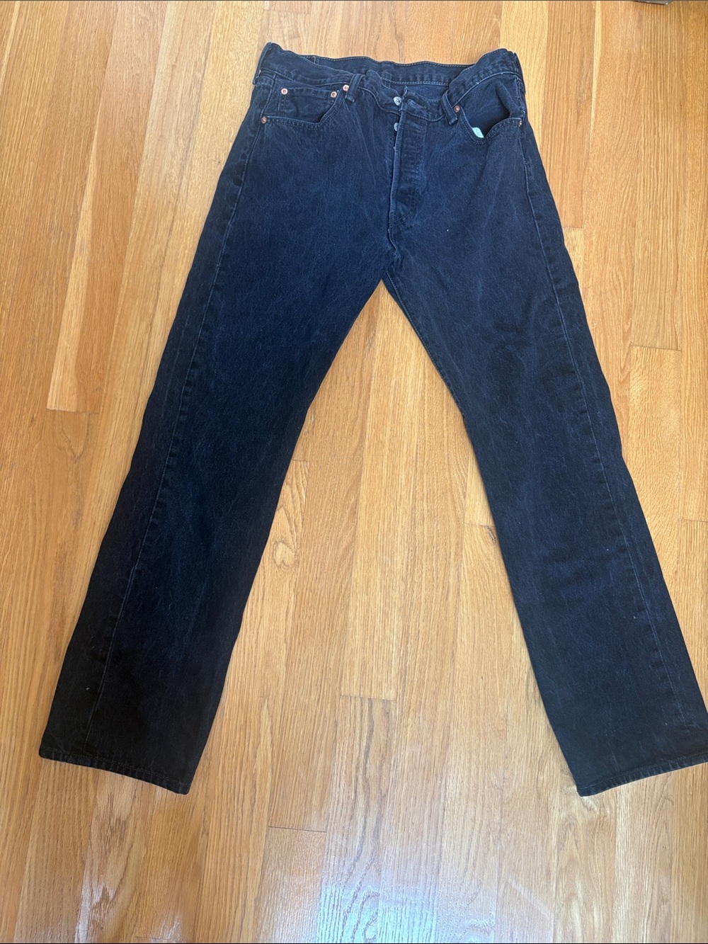 Button Fly Black Levi Jeans